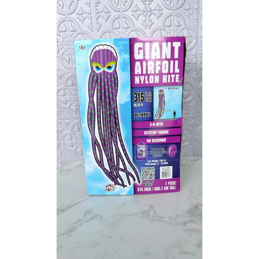 Giant Airfoil Nylon Octopus 26' Fabric Kite NEW